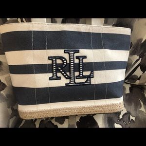 Brand New Ralph Lauren Canvas Large Tote.